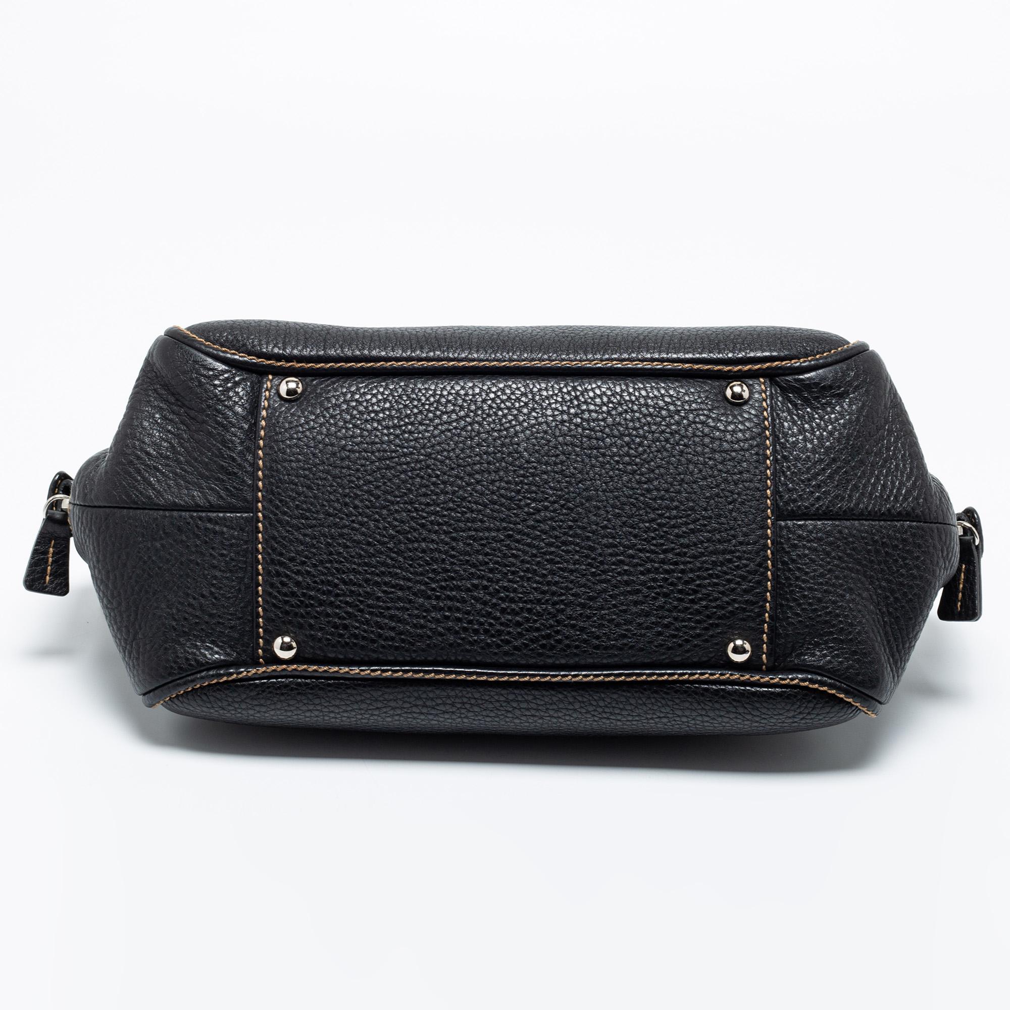 Chanel Black Leather LAX Tassel Bowler Bag 5
