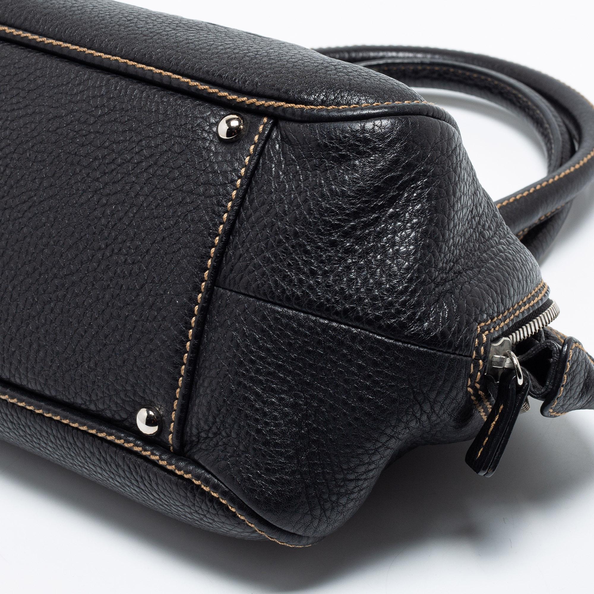 Chanel Black Leather LAX Tassel Bowler Bag 7