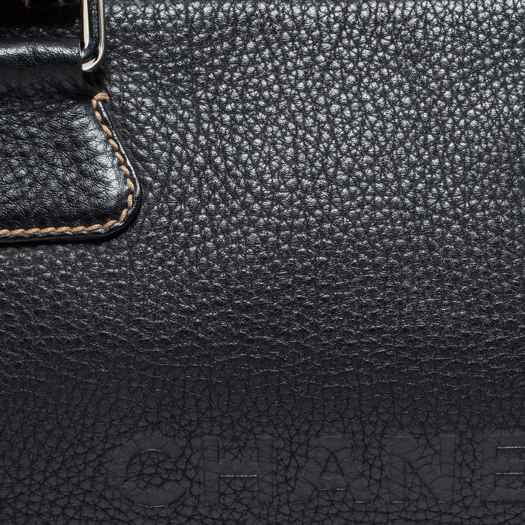 Chanel Black Leather LAX Tassel Bowler Bag 8