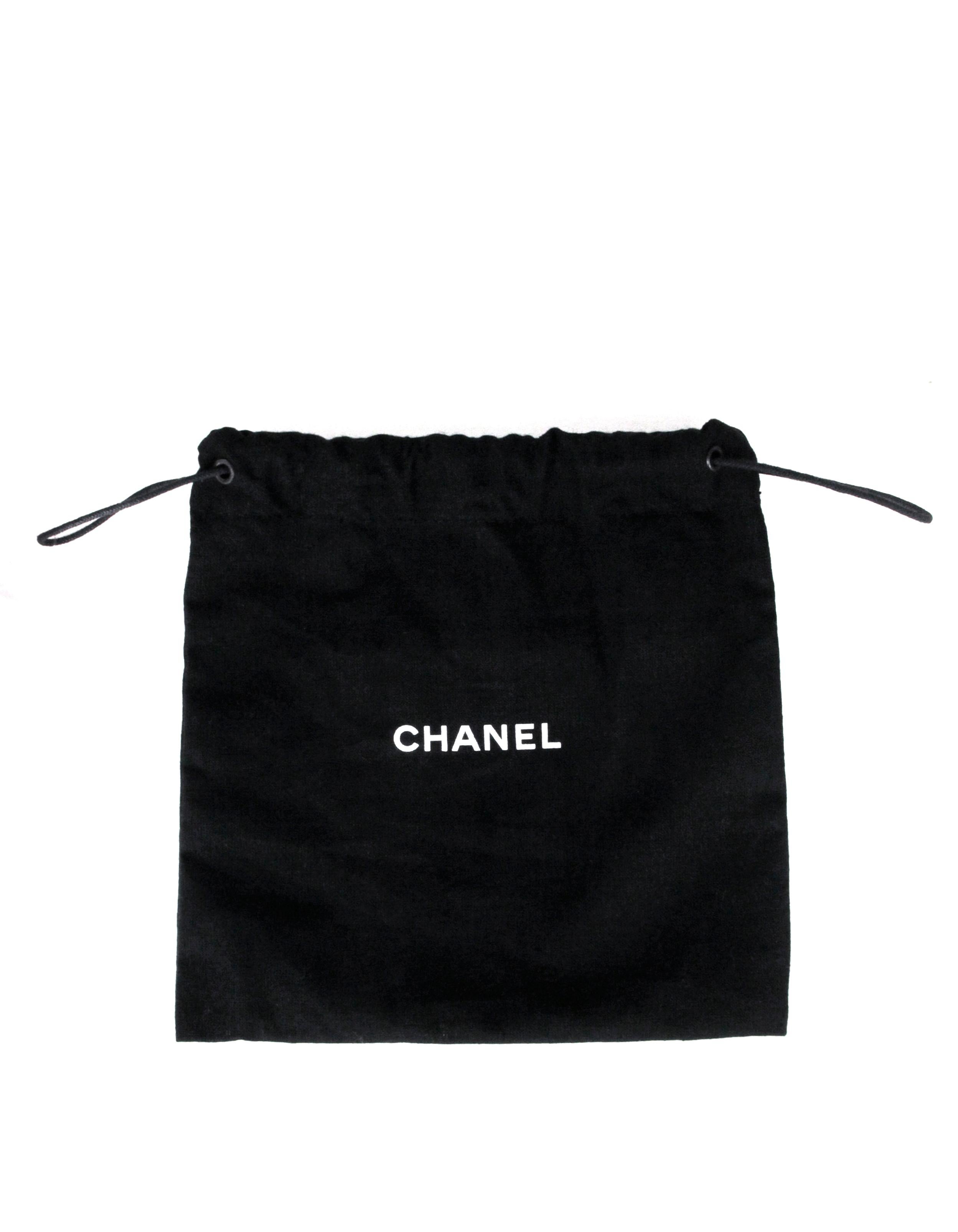 Women's Chanel Black Leather Leather Pearl CC Logo Belt sz 85cm / 34