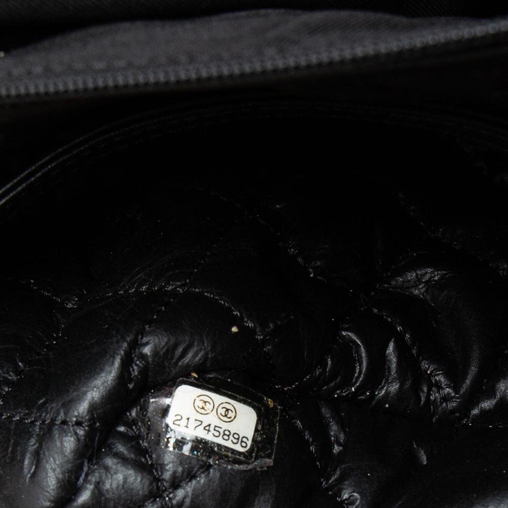 Chanel Black Leather Lemarie Bowler Bag 4