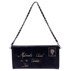 Chanel Black Leather Limited Edition Mademoiselle Postcard Mini Bag