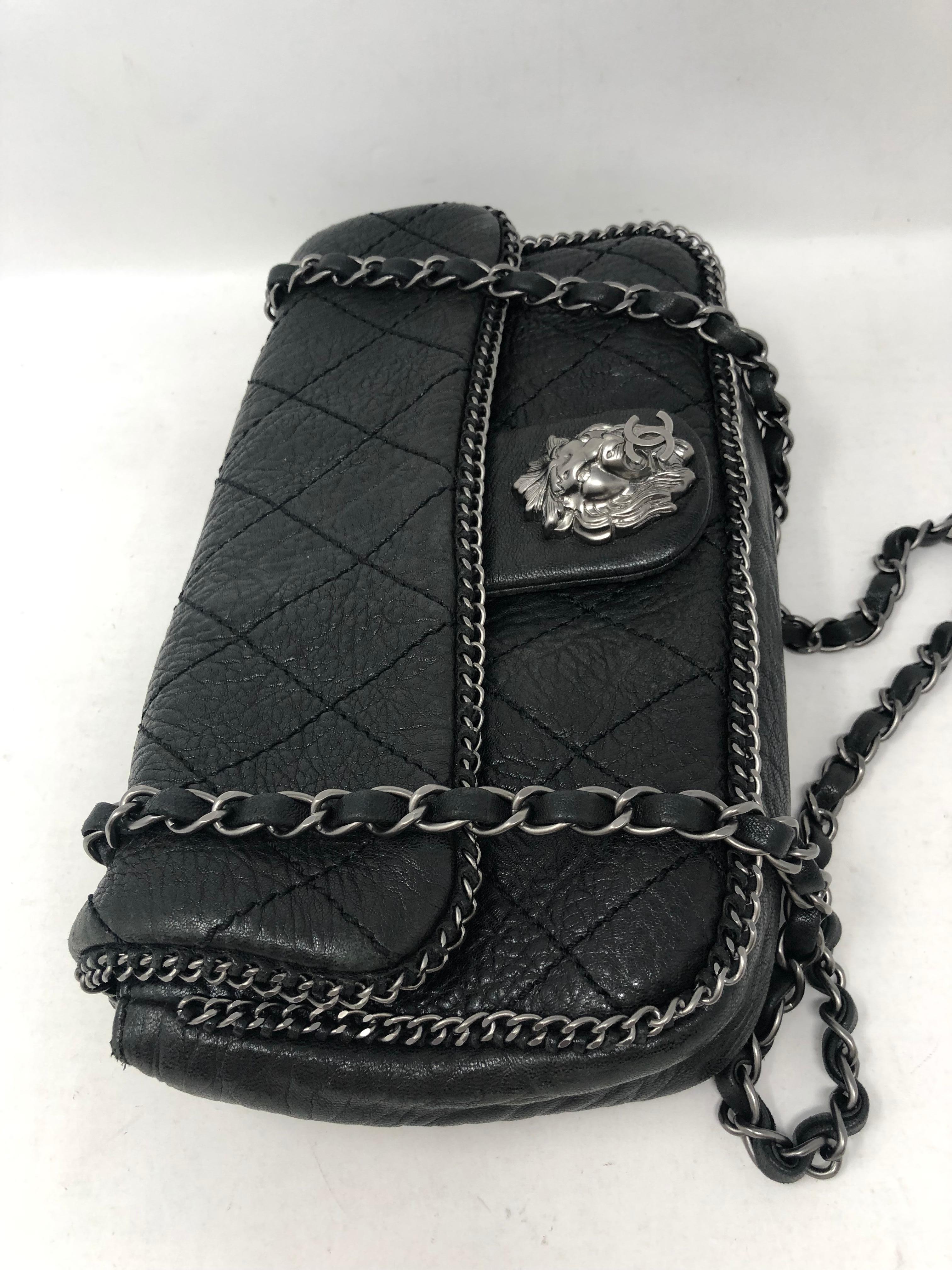 Chanel Black Leather Lion Bag  3