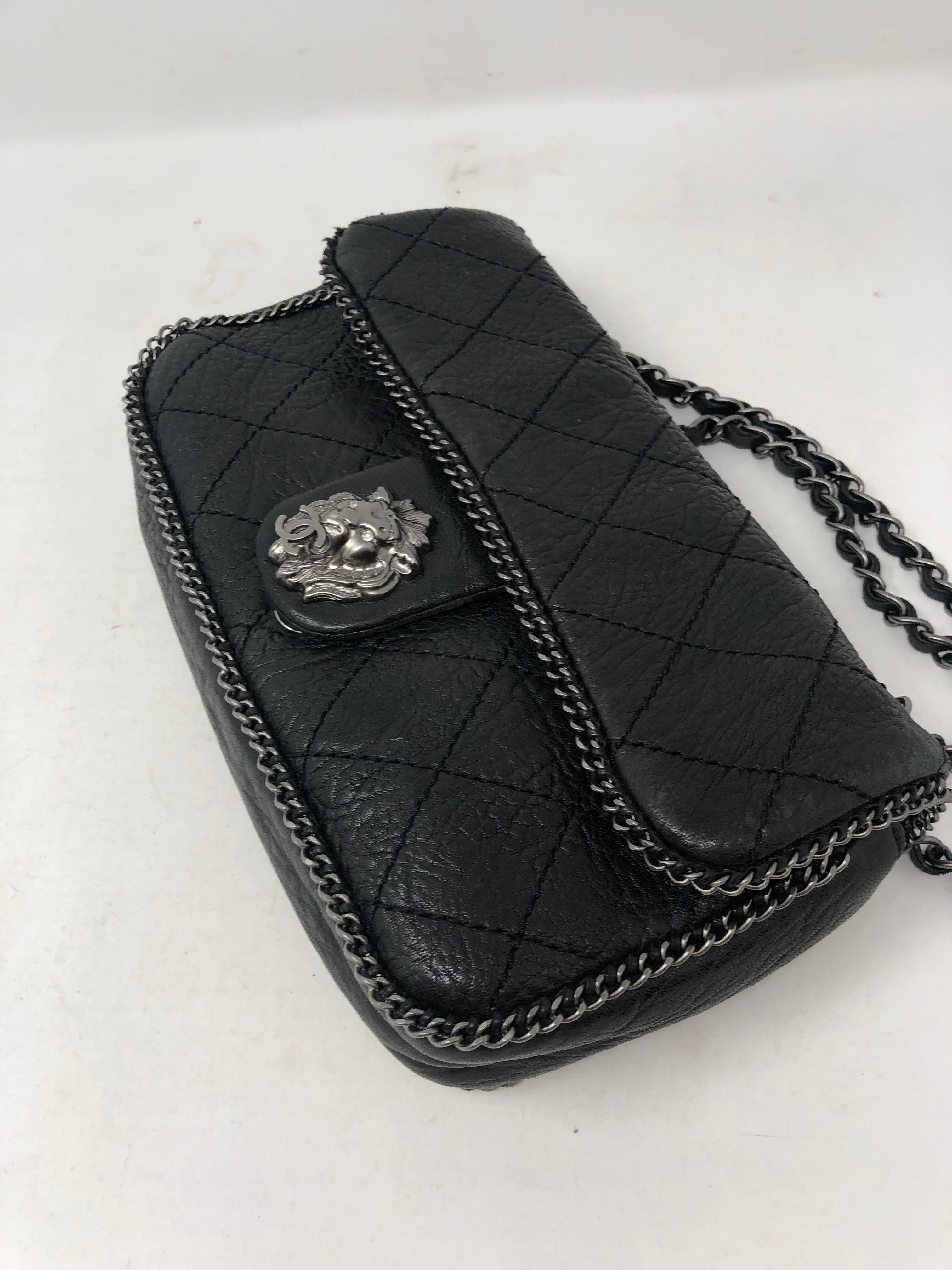 Chanel Black Leather Lion Bag  1