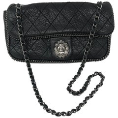 Chanel Black Leather Lion Bag