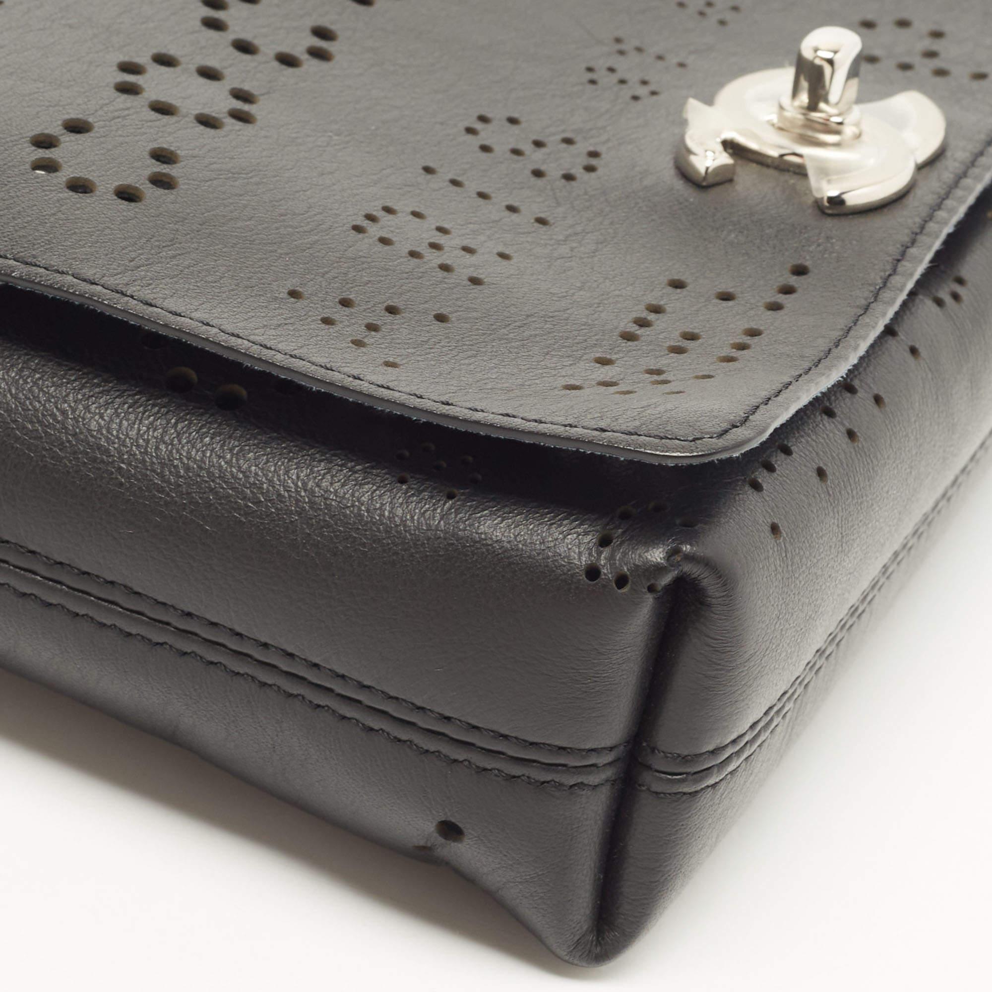 Chanel Black Leather Logo Eyelets Belt Bag 9