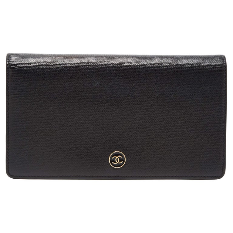 Chanel Black Leather Long CC Continental Wallet For Sale at 1stDibs Chanel Black Leather Long CC Continental Wallet For Sale at 1stDibs