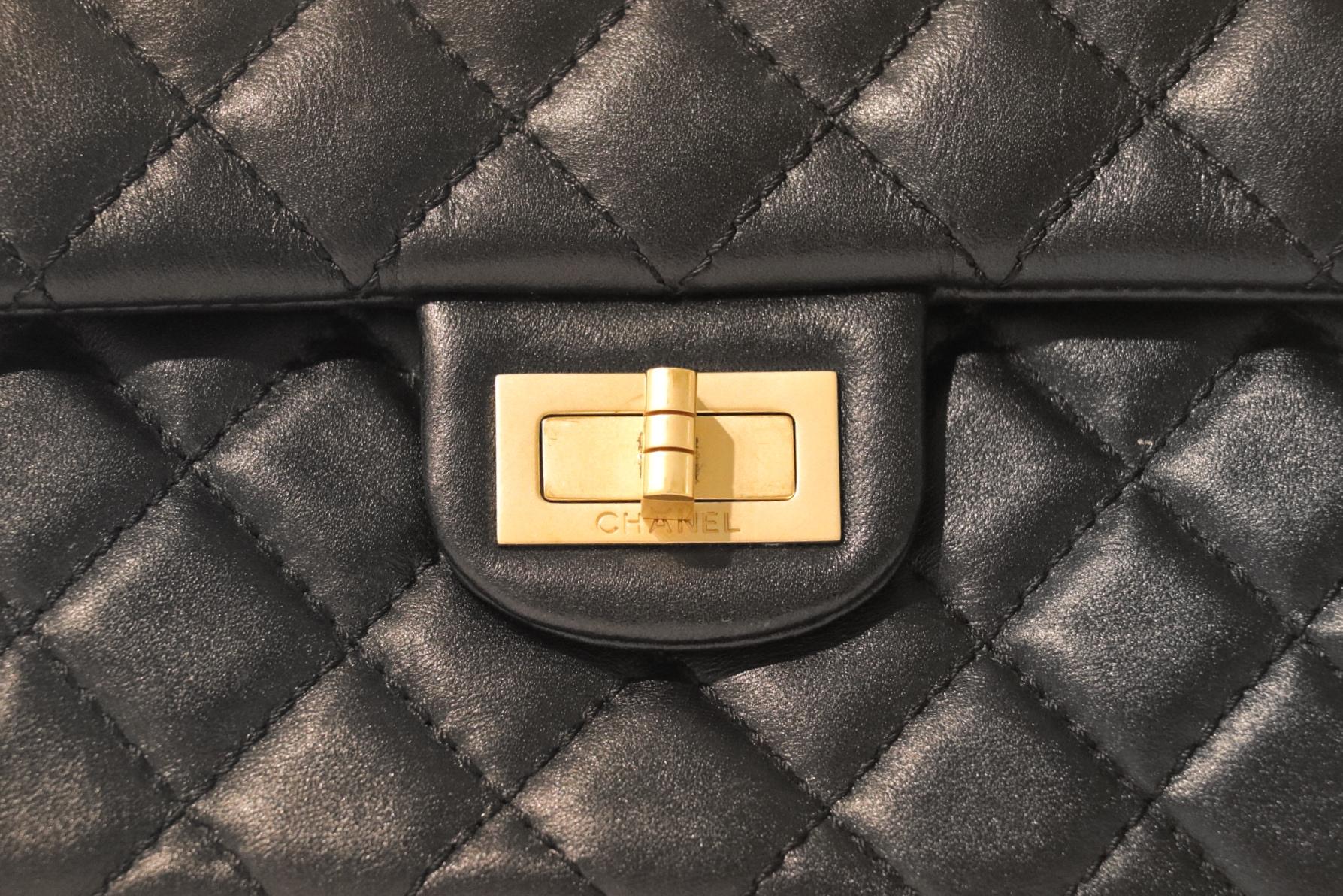 Chanel Black Leather Mademoiselle Flap Bag 1