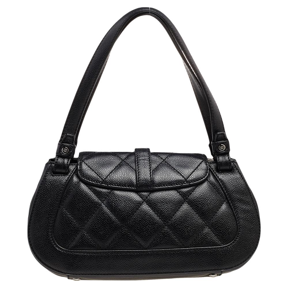 Chanel Black Leather Mademoiselle Lock Satchel 7
