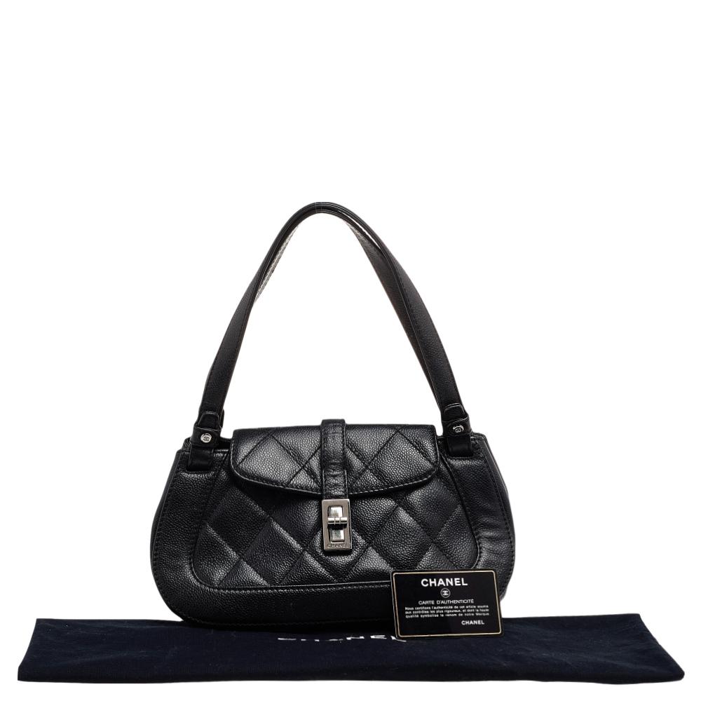 Chanel Black Leather Mademoiselle Lock Satchel 8