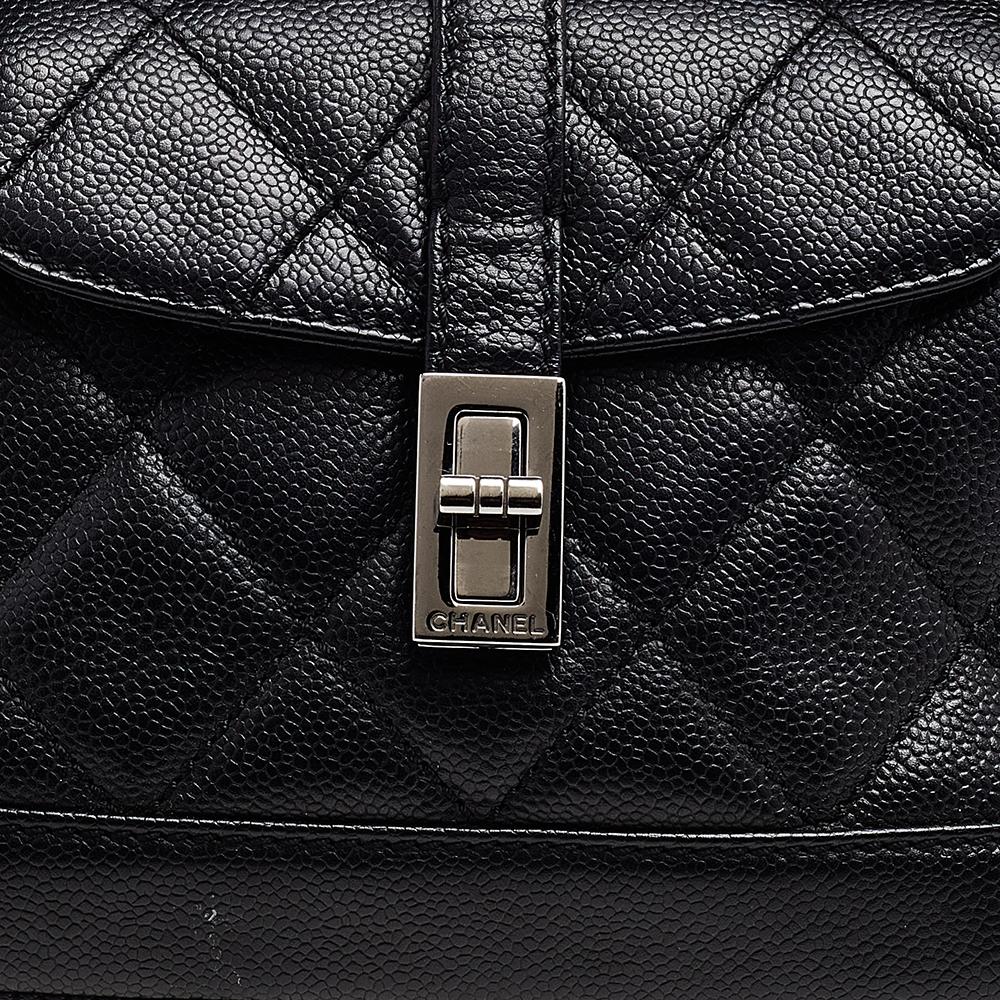 Chanel Black Leather Mademoiselle Lock Satchel 5