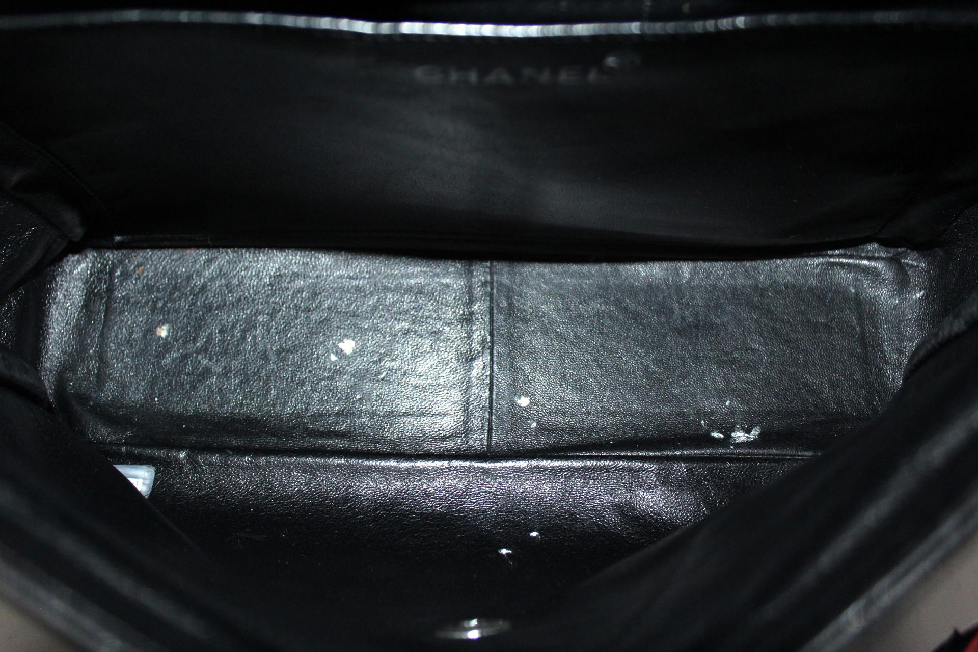 Chanel Black Leather Maxi Jumbo Bag 3
