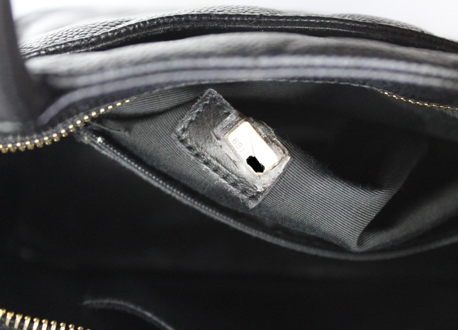Chanel Black Leather Medallion Bag 4