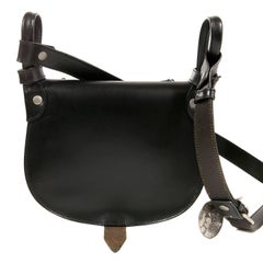 Chanel Black Leather Medallion Coins Saddle Bag- Runway