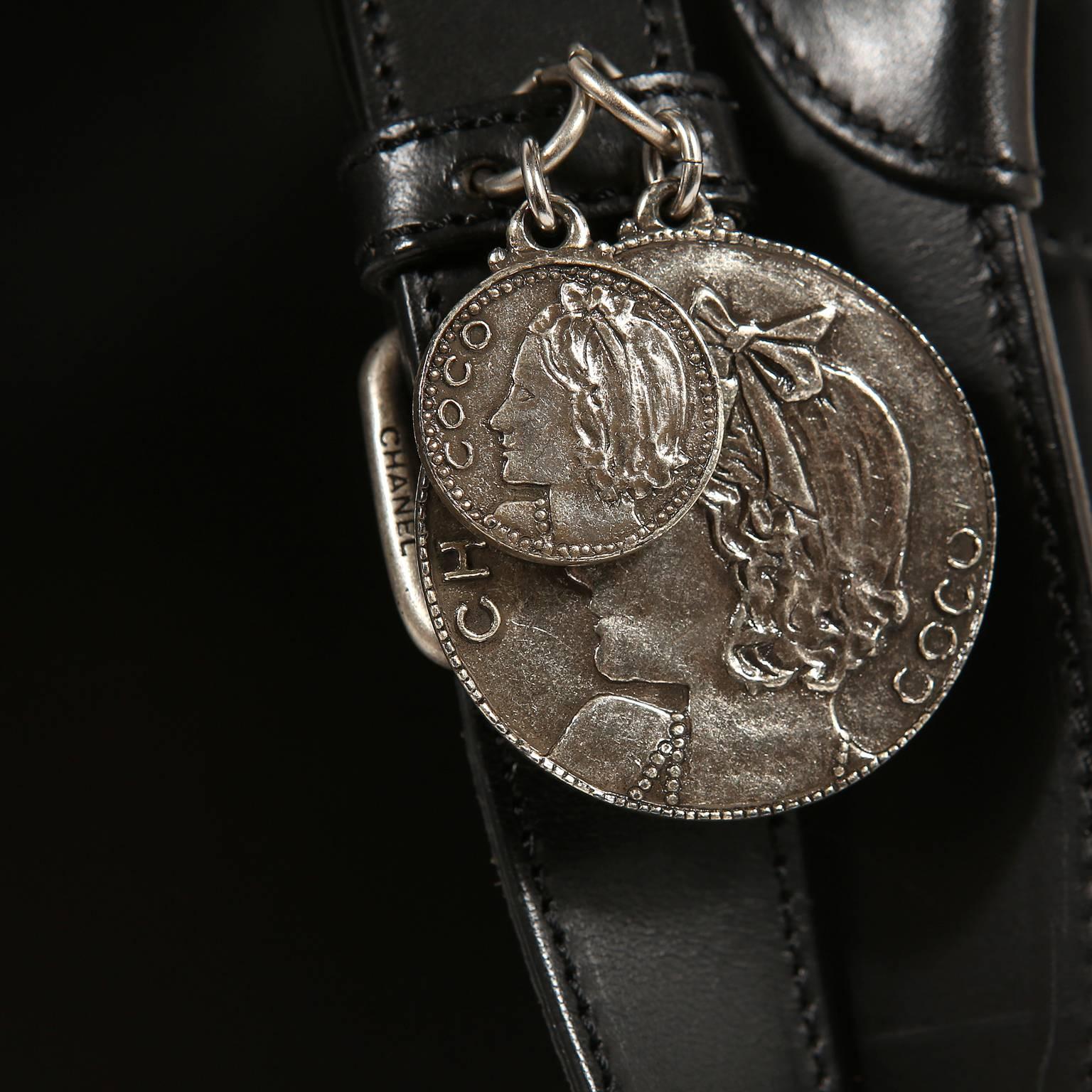 Chanel Black Leather Medallion Coins Saddle Bag- Runway 2