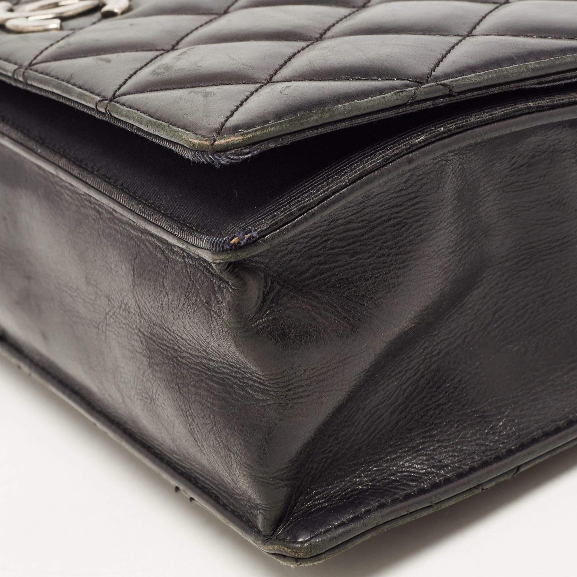 Chanel Black Leather Medium Ballerine Flap Bag 14