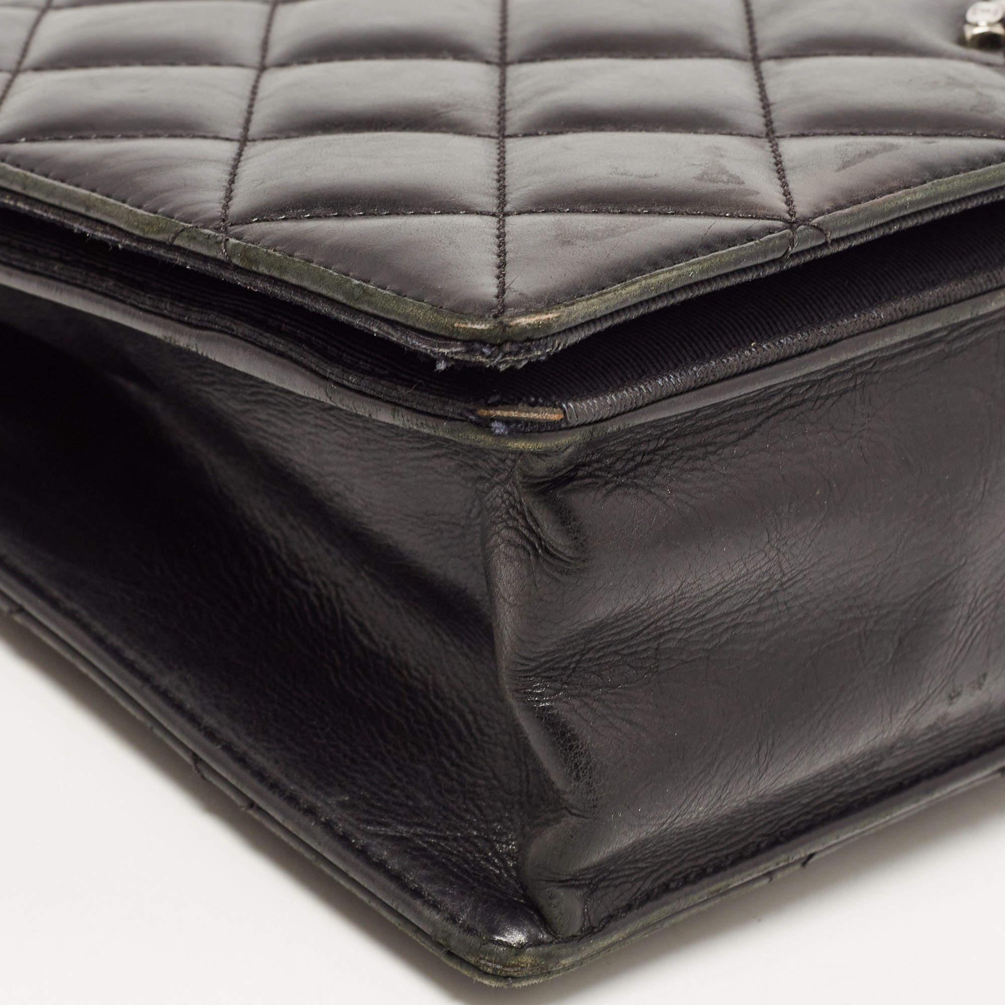 Chanel Black Leather Medium Ballerine Flap Bag 15