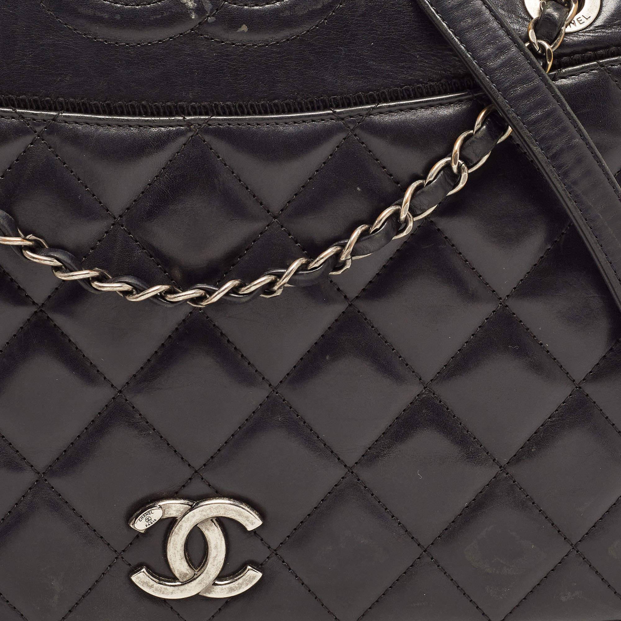 Chanel Black Leather Medium Ballerine Flap Bag 16