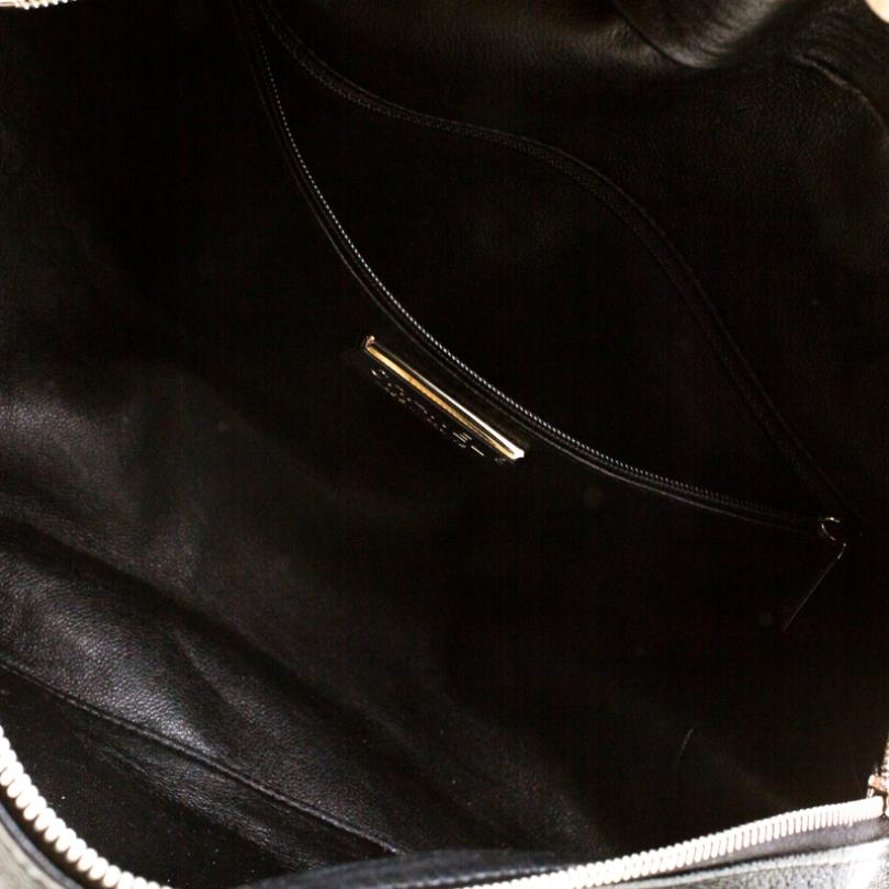Chanel Black Leather Medium Chain Trim Luxe Ligne Bowler Bag 5
