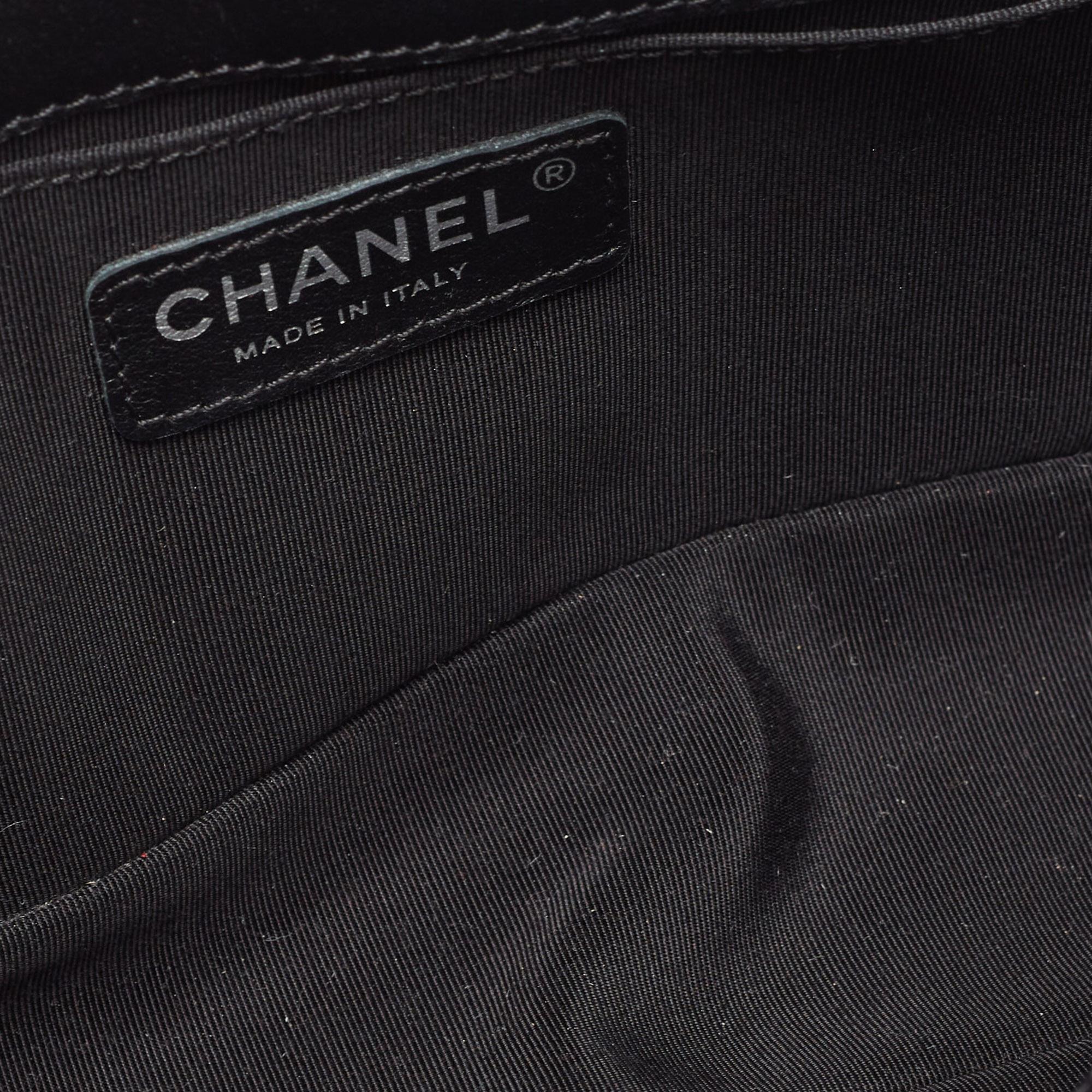 Chanel Black Leather Medium Enchained Boy Flap Bag 6