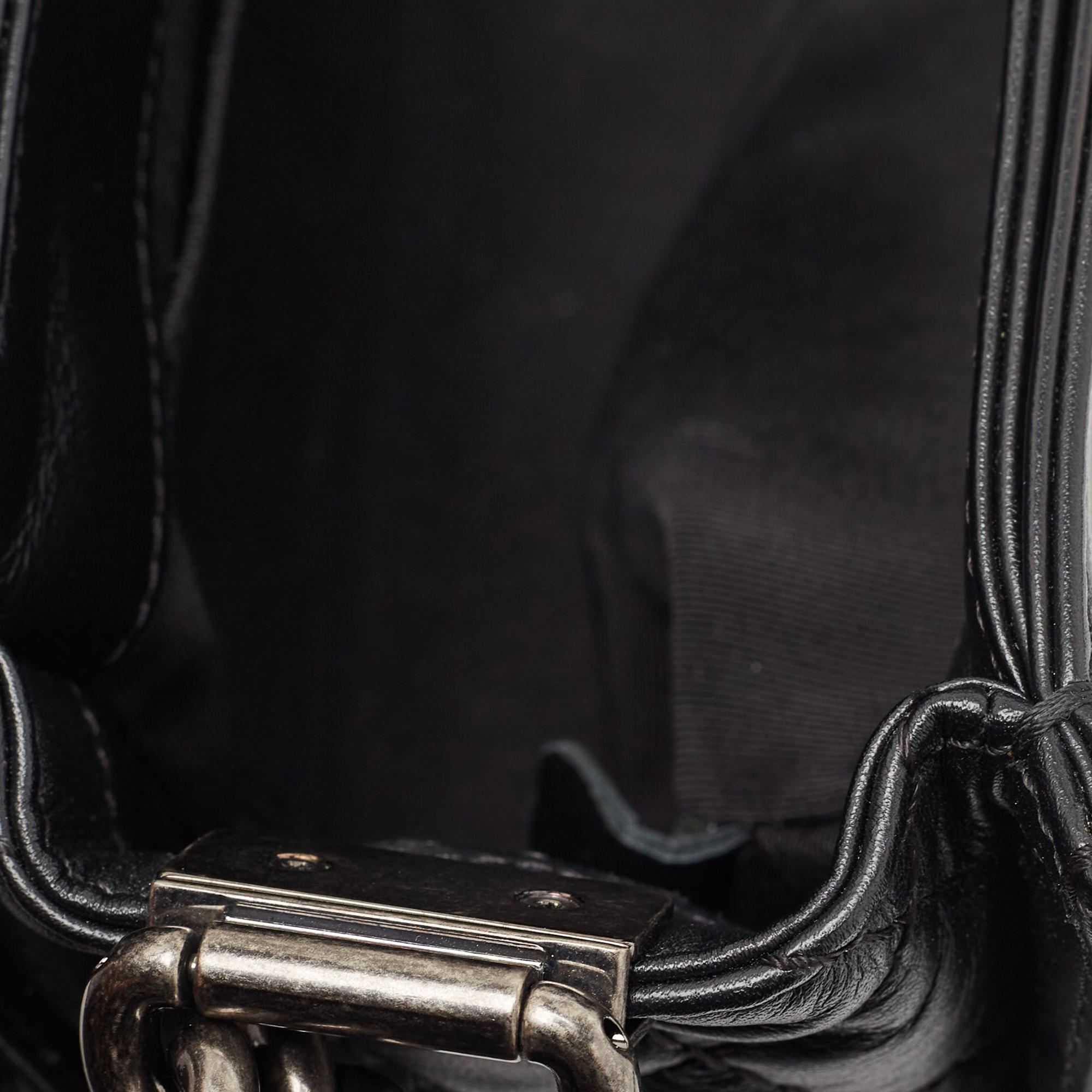 Chanel Black Leather Medium Enchained Boy Flap Bag 7