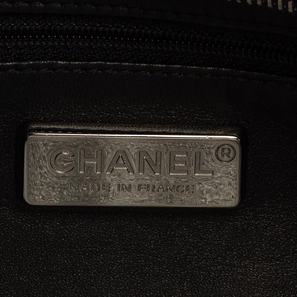 Chanel Black Leather Medium Luxe Ligne Bowler Bag 7