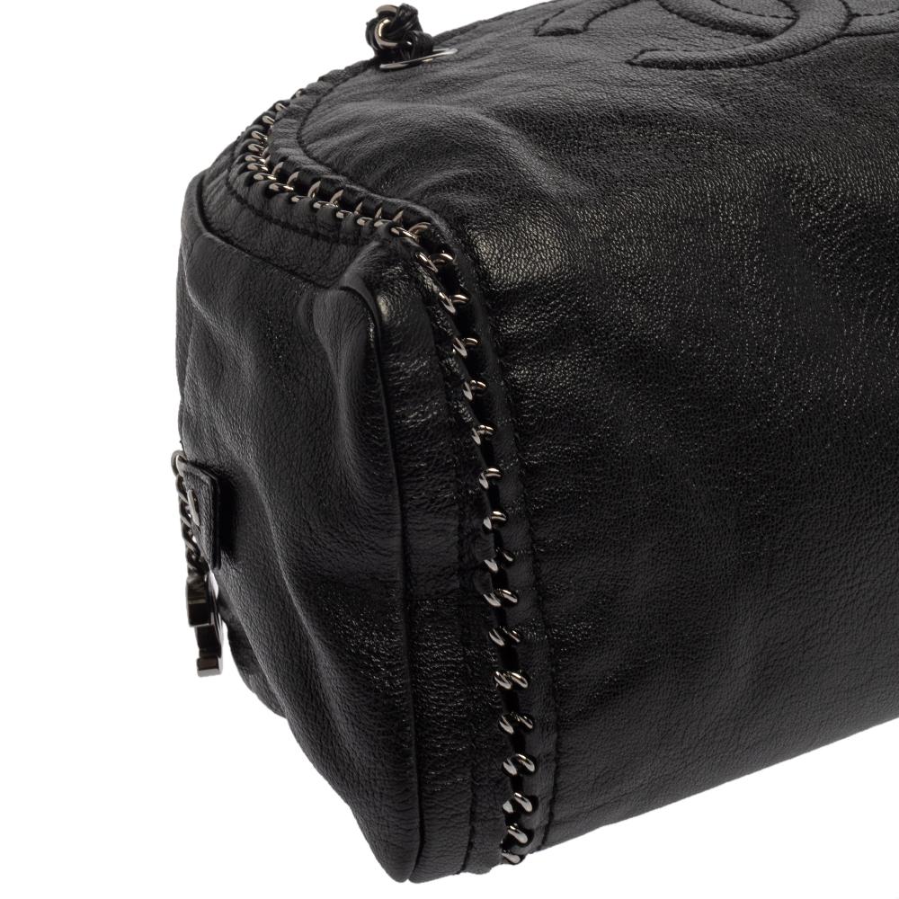 Chanel Black Leather Medium Luxe Ligne Bowler Bag 3
