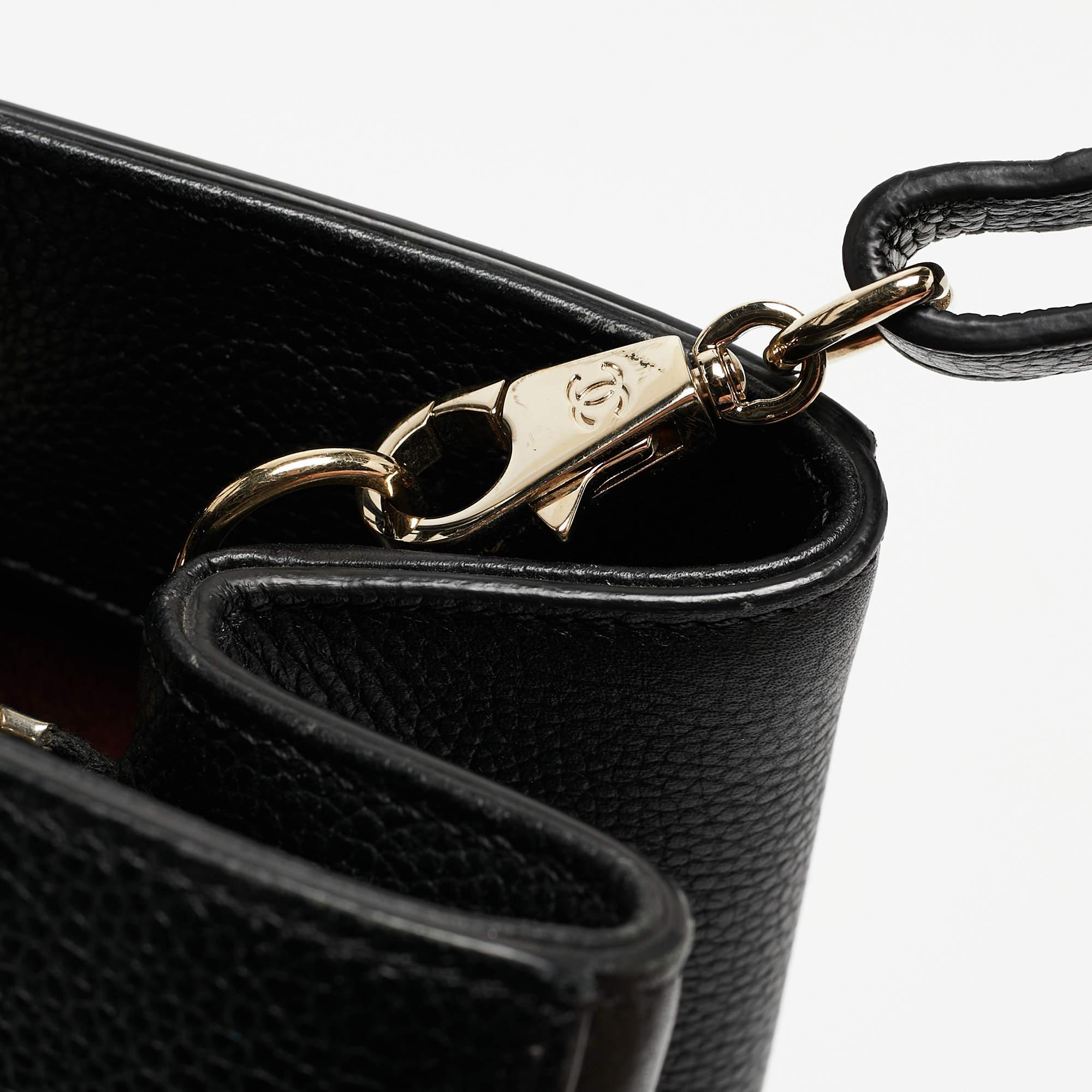 Chanel Black Leather Medium Neo Executive Shopping Tote 6
