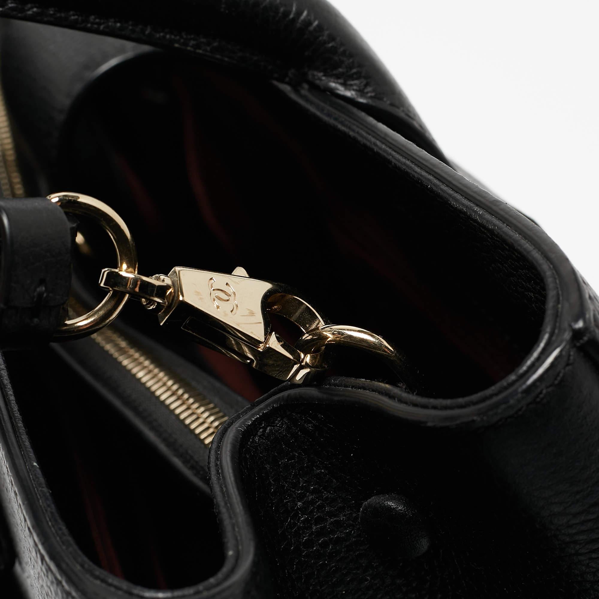 Chanel Black Leather Medium Neo Executive Shopping Tote 2
