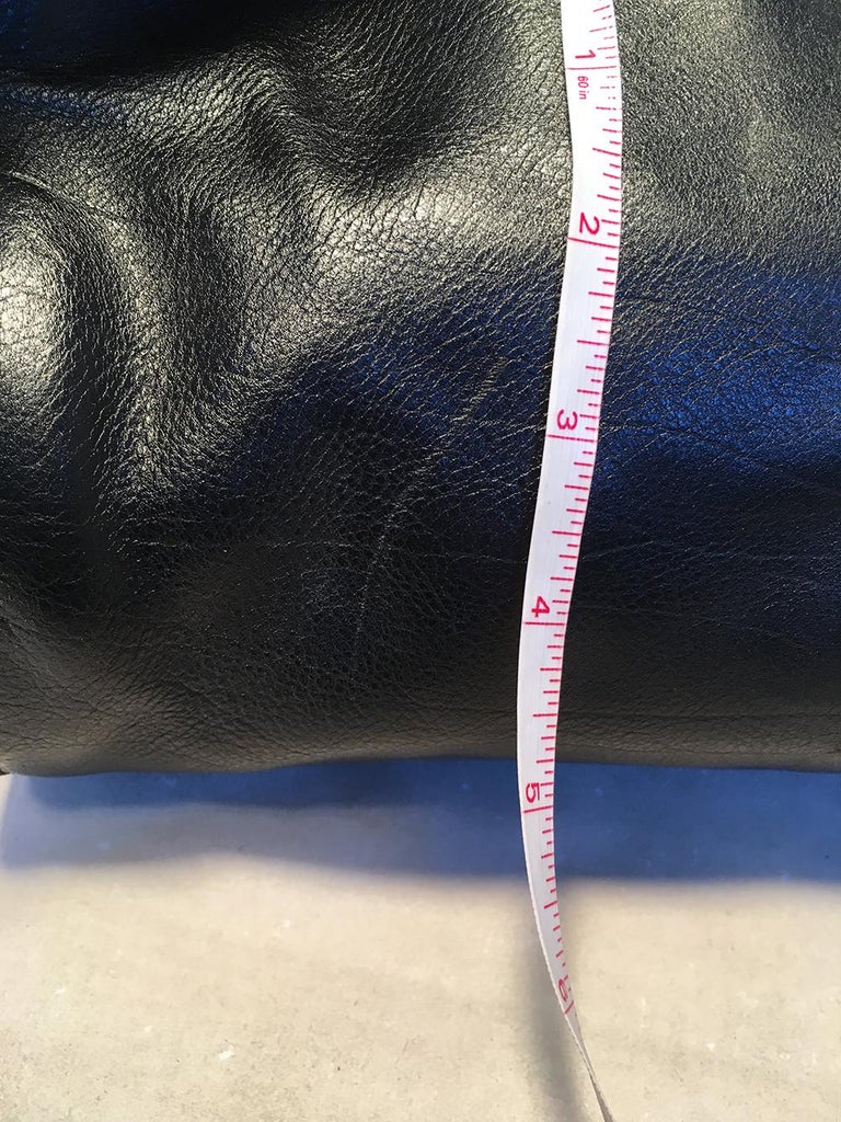 Chanel Black Leather Mini Duffle Shoulder Bag For Sale at 1stDibs