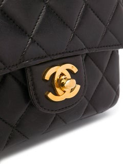 Chanel Black Leather Mini Kelly Flap Bag