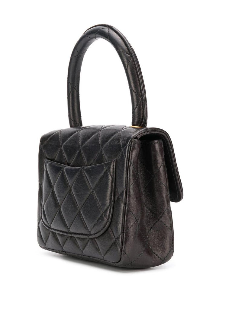 Chanel Black Leather Mini Kelly Flap Bag at 1stDibs | chanel mini kelly
