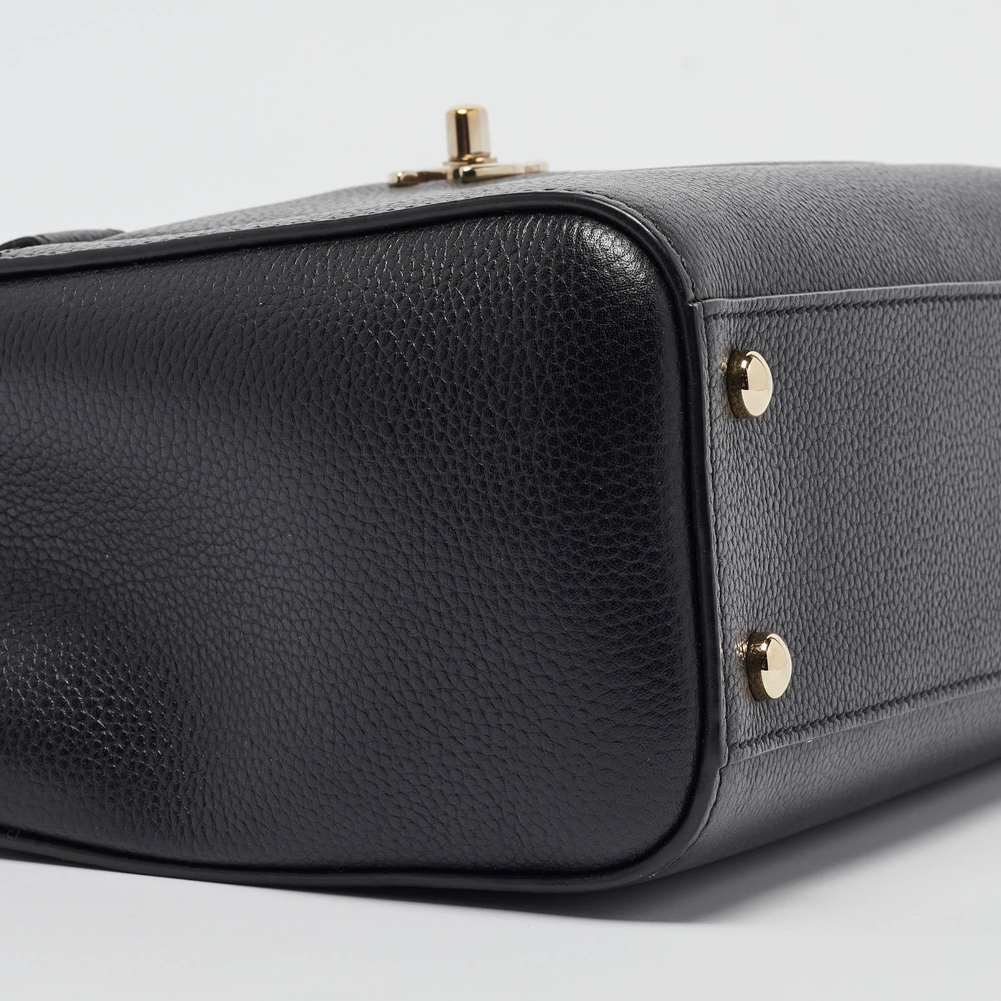 Chanel Black Leather Mini Neo Executive Tote For Sale 6