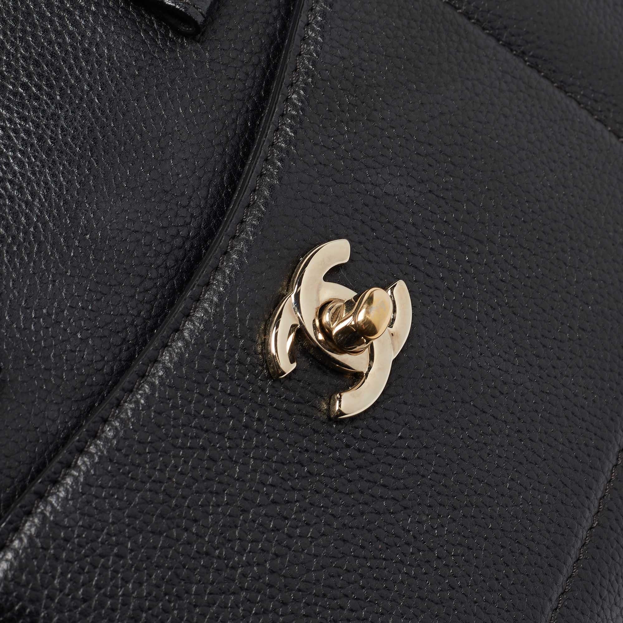 Chanel Black Leather Mini Neo Executive Tote For Sale 7