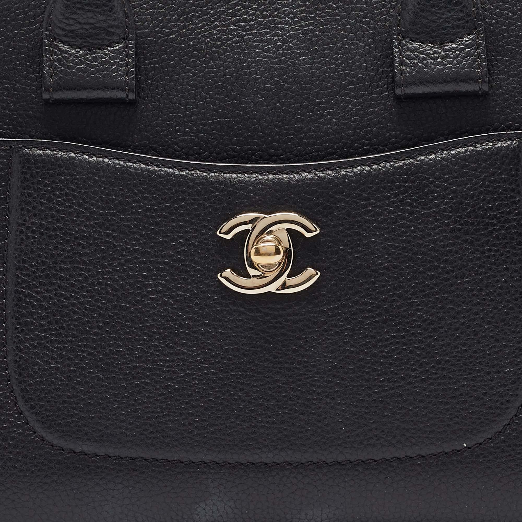 Chanel Black Leather Mini Neo Executive Tote 7