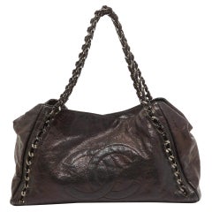 Chanel Black Leather Modern Chain East/West Tote