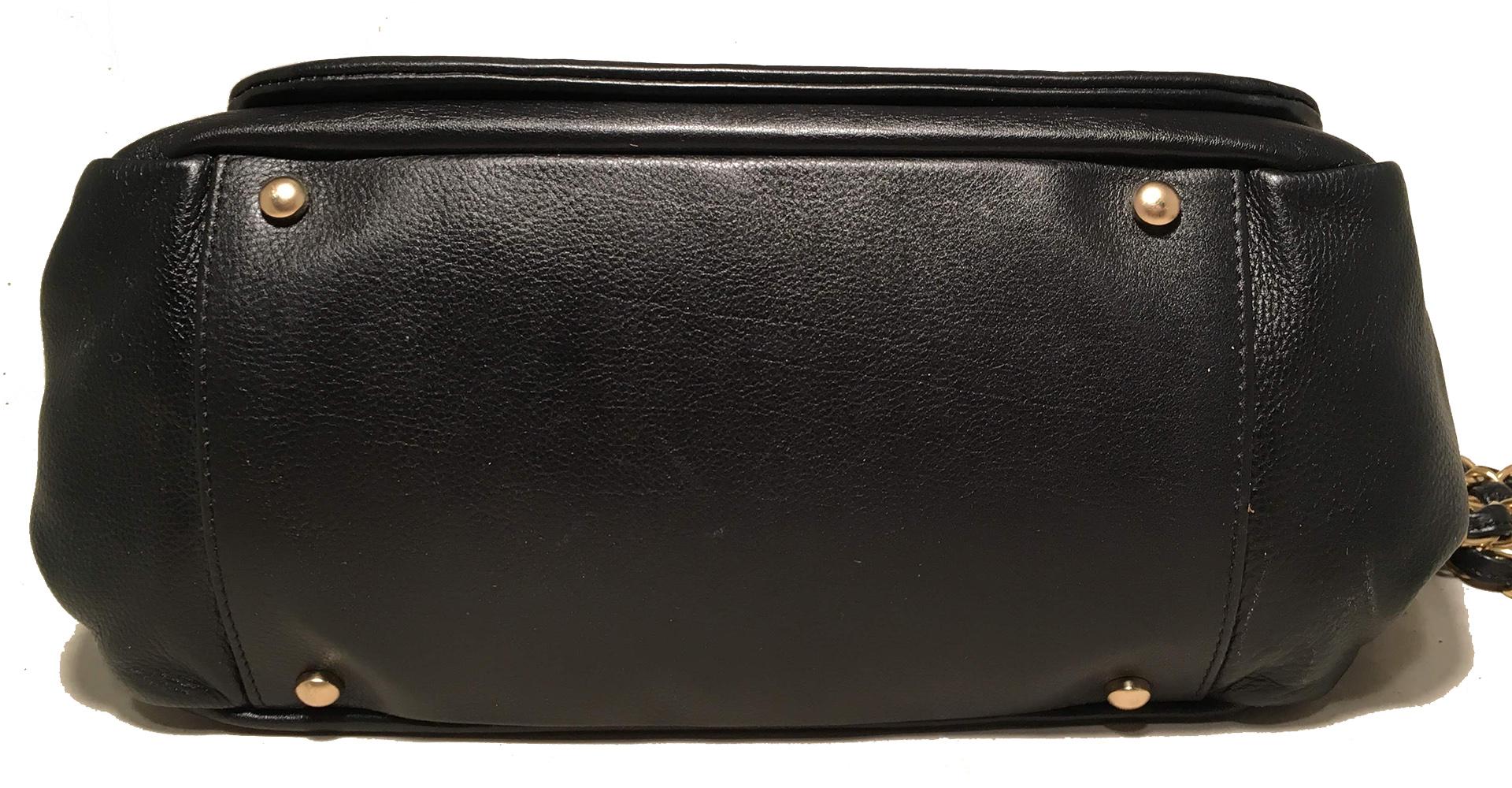 Women's Chanel Black Leather Mosaic Studded Accordion Classic Flap Shoulder Bag