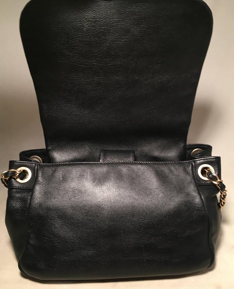 Chanel Black Leather Mosaic Studded Accordion Classic Flap Shoulder Bag ...