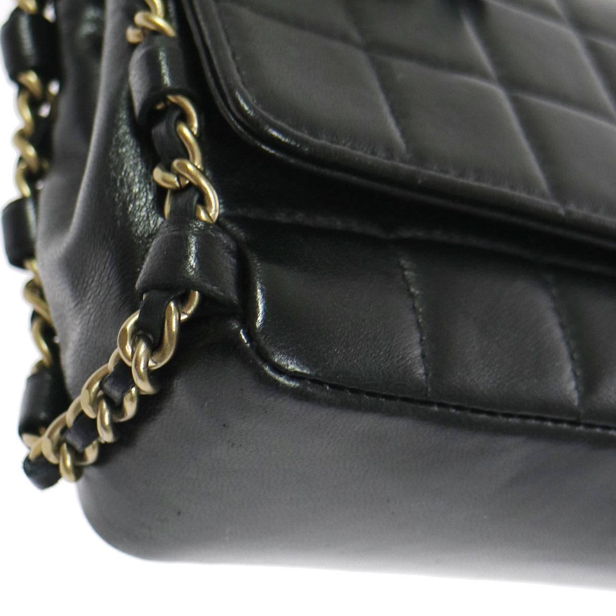 Chanel Black Leather Multi Color Gripoix Evening Clutch Shoulder Flap Bag 2
