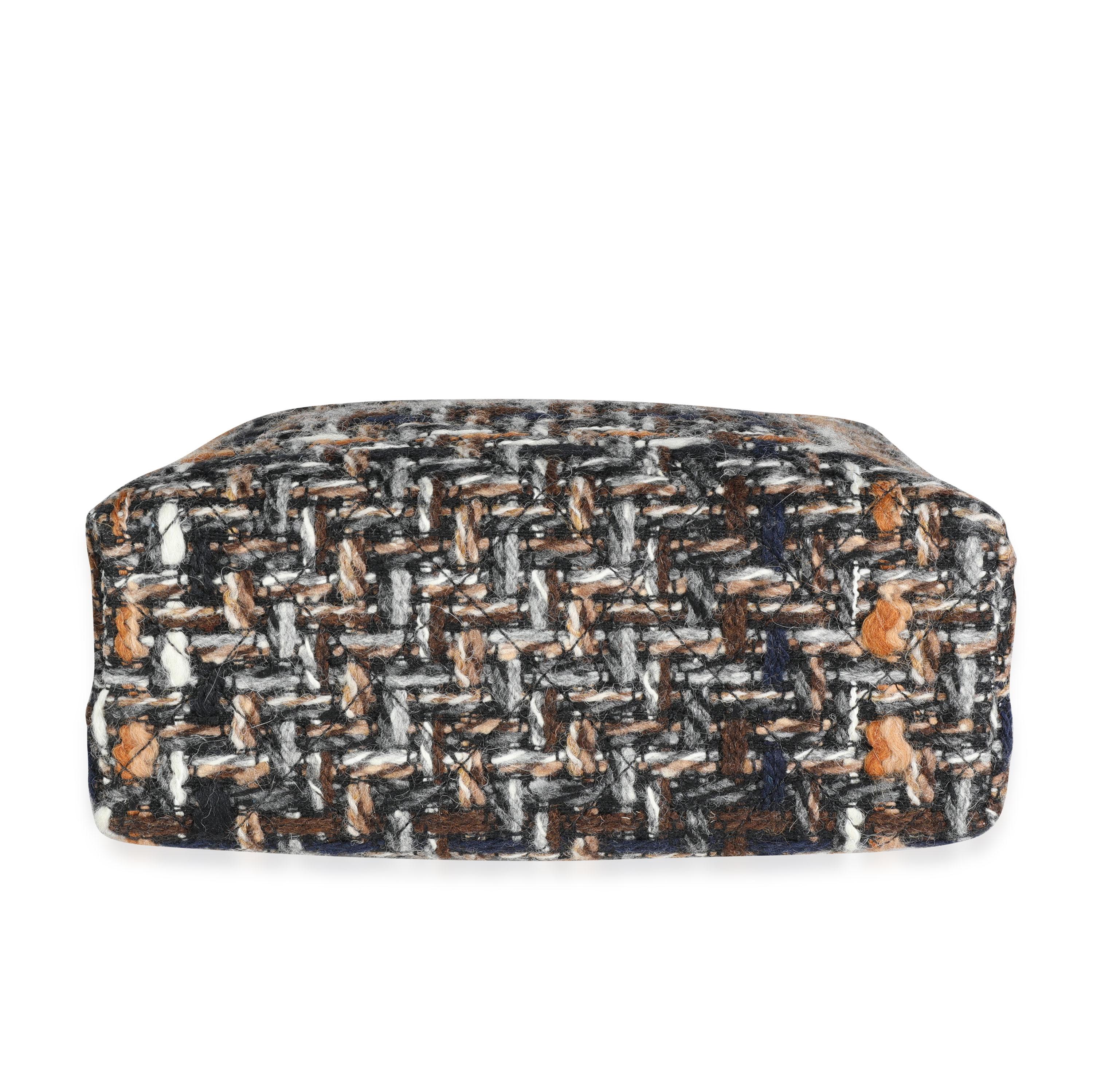 Chanel Black Leather & Multicolor Tweed Il Quadrato Box Shoulder Bag 4