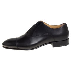 Chanel Black Leather Oxfords Size 43