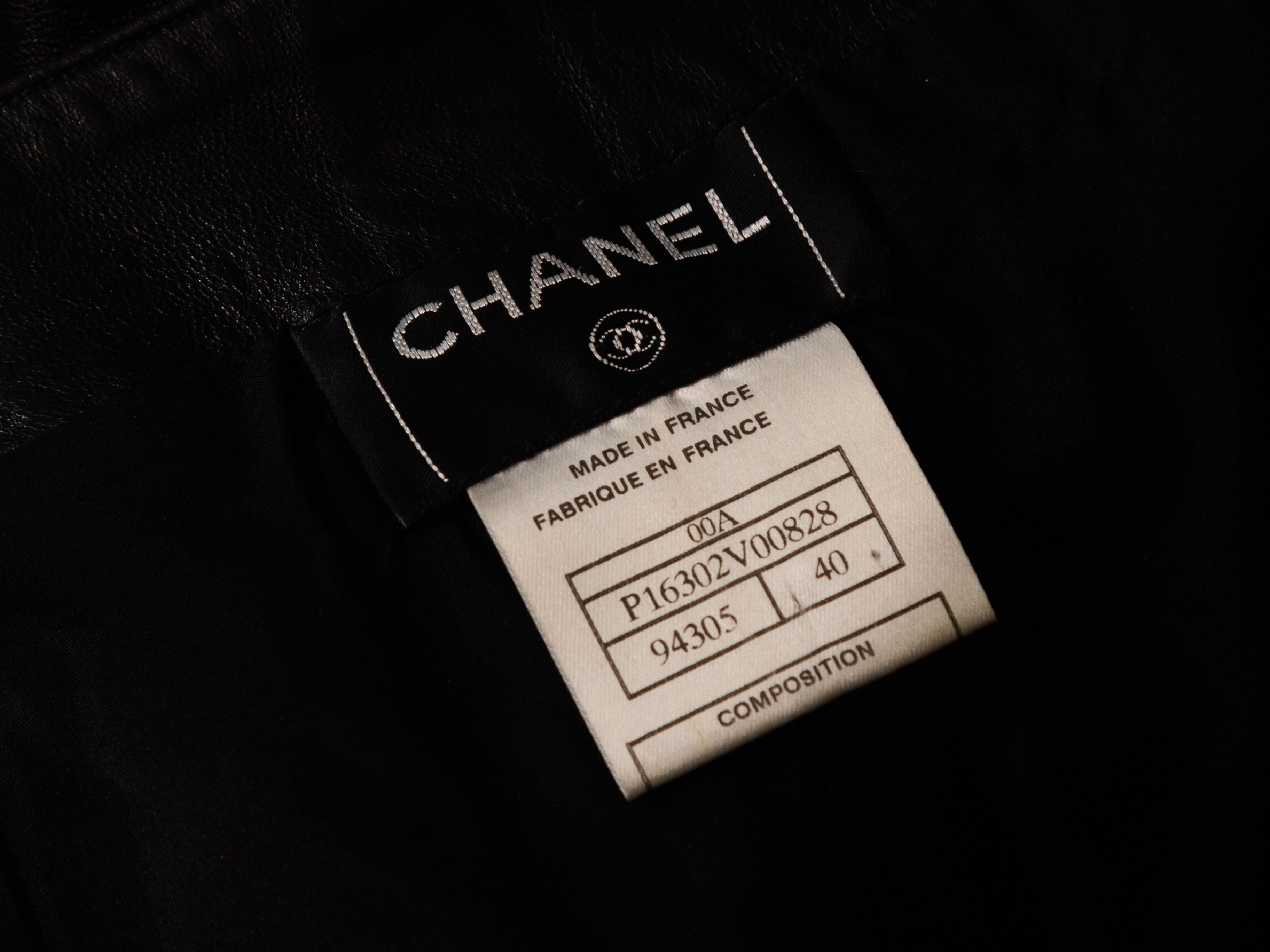 Chanel Black Leather Pants In Excellent Condition In New York, NY