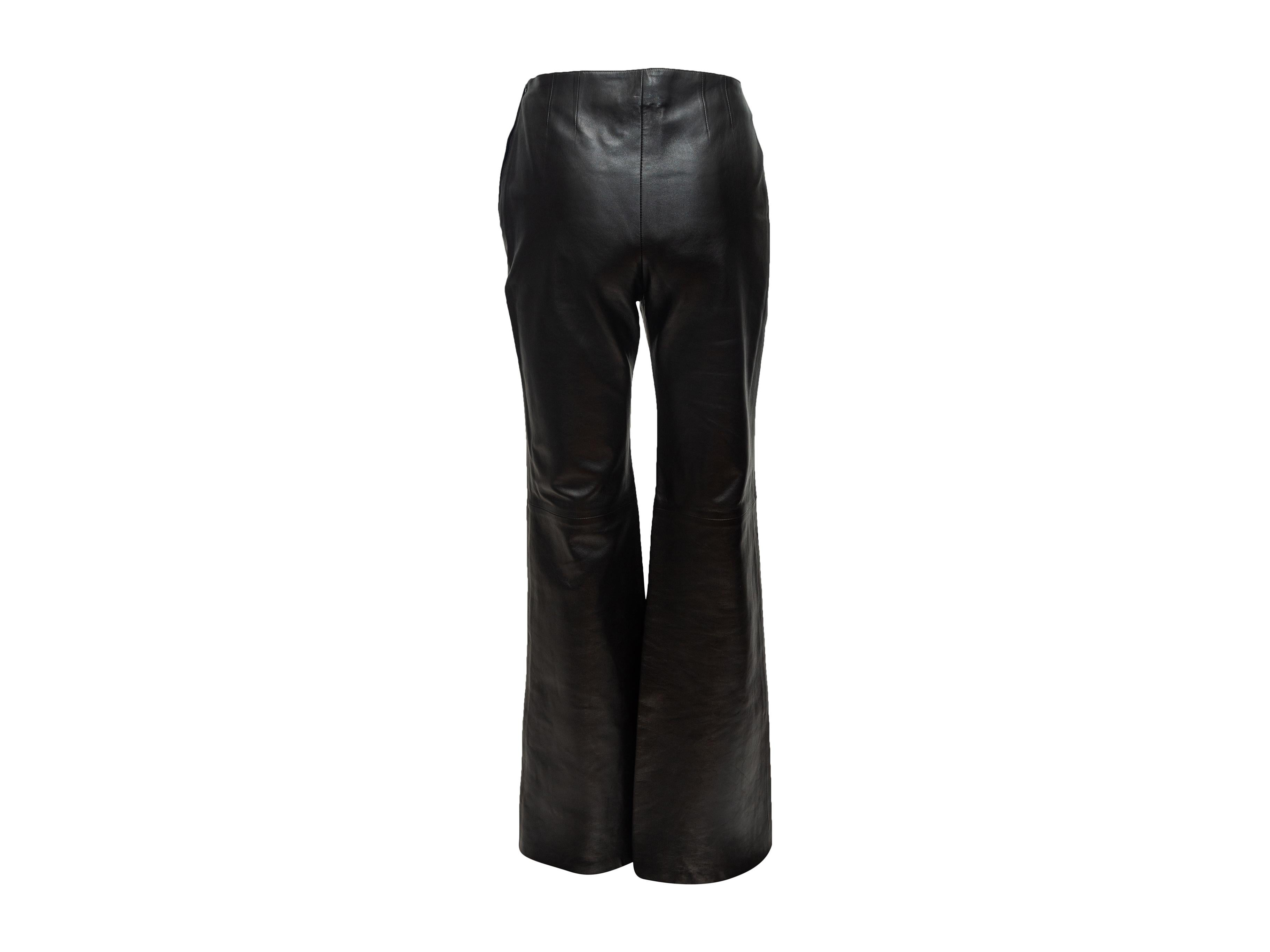 Women's Chanel Black Leather Pants