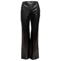 Chanel Black Leather Pants