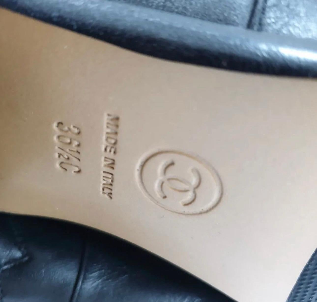 Men's Chanel Black Leather Paris Dallas Metal Cap Toe Thigh High Boots/Booties For Sale