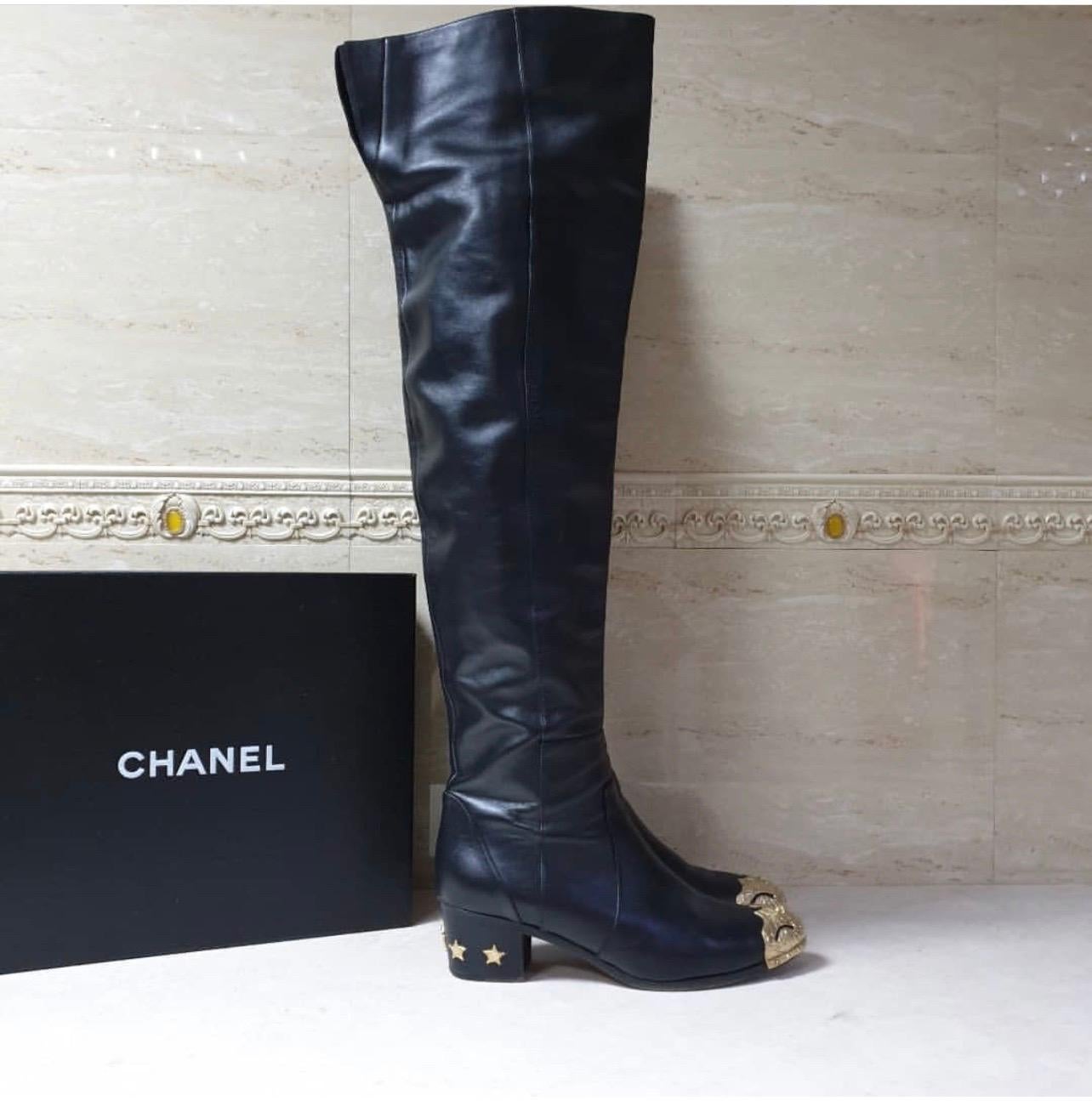chanel thigh high boots