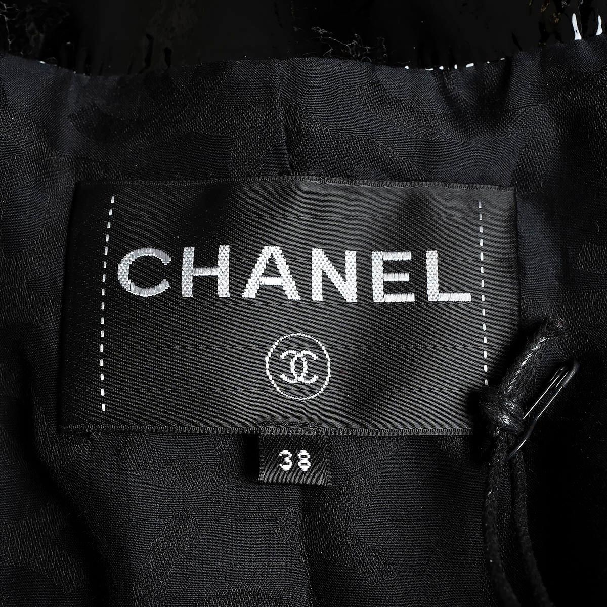 CHANEL black leather & patent 2018 18S TRENCH Coat Jacket 38 S For Sale 5