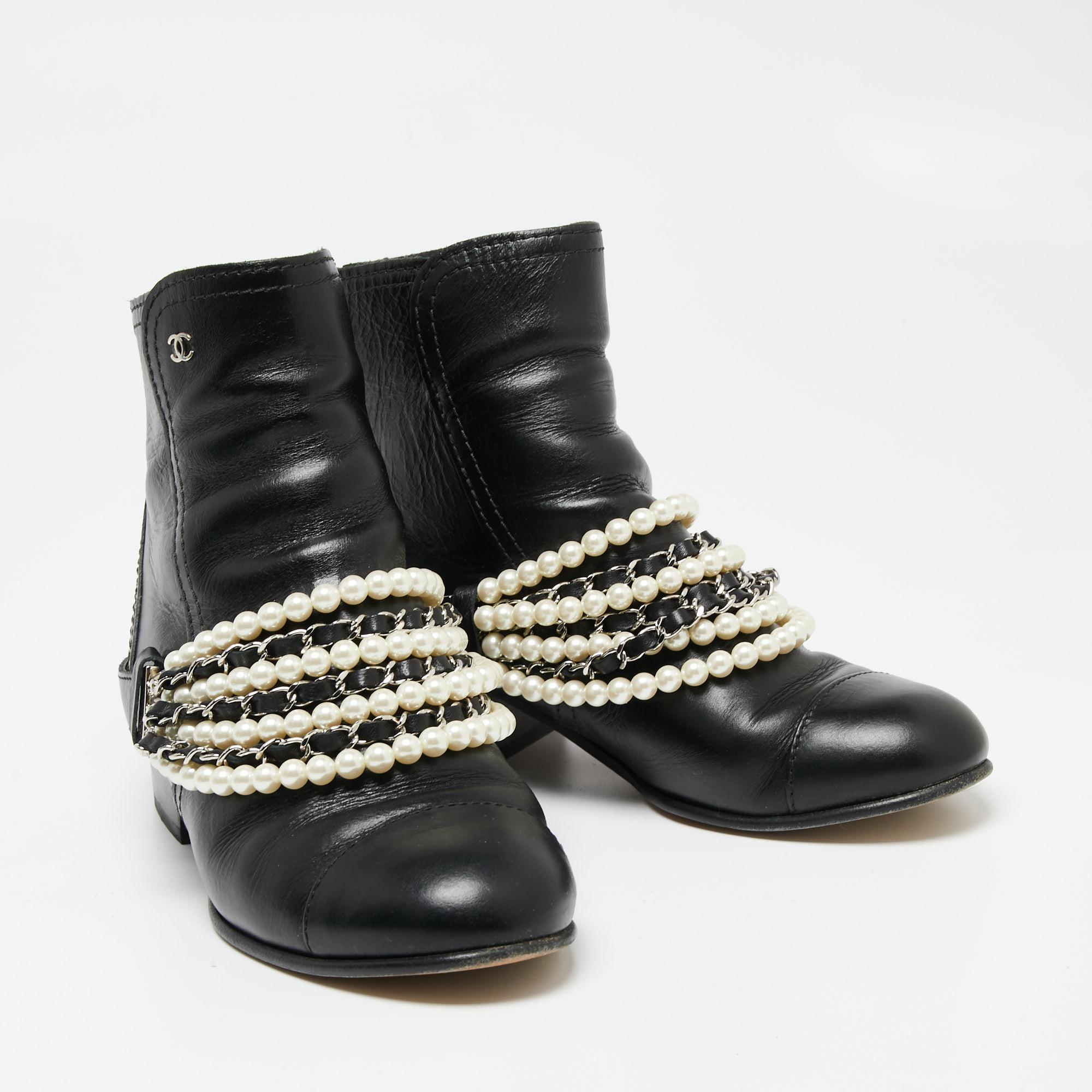 channel ankle boots