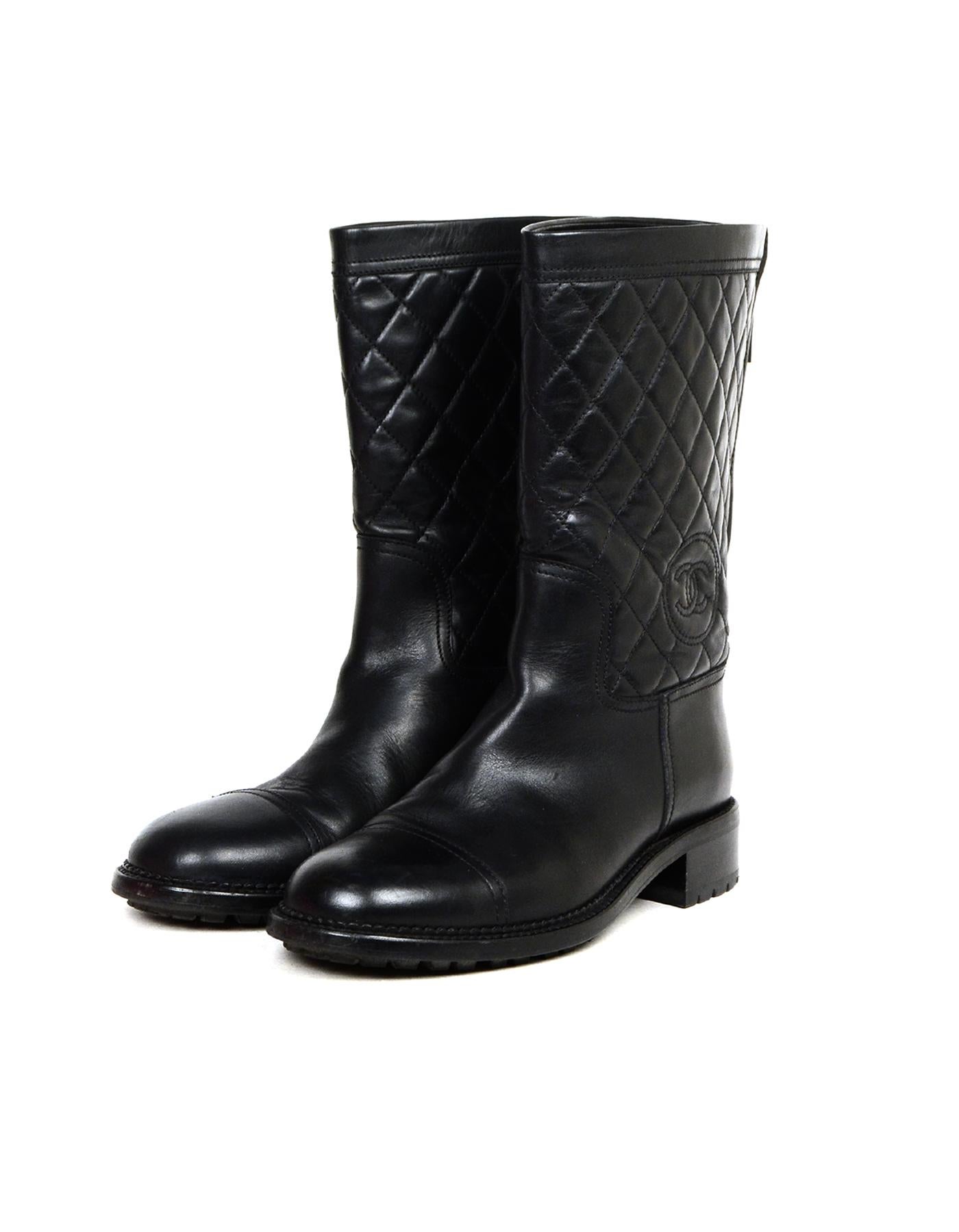 chanel biker boot