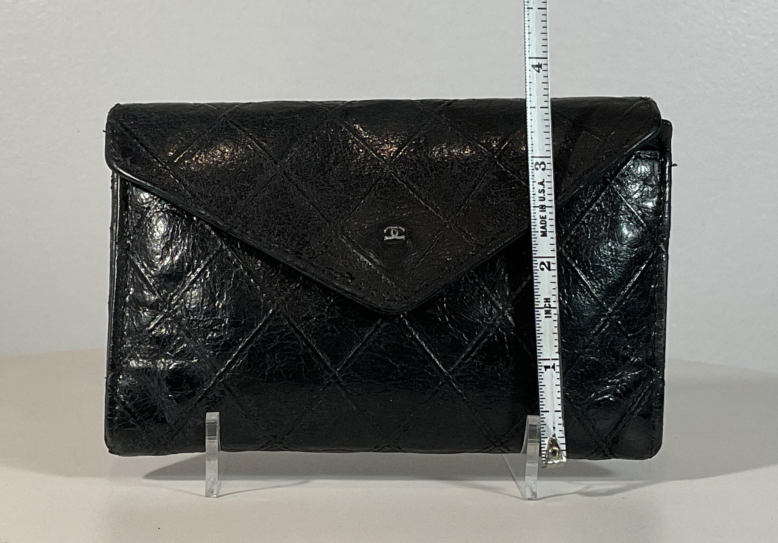 Women's CHANEL Black Leather Quilted Wallet